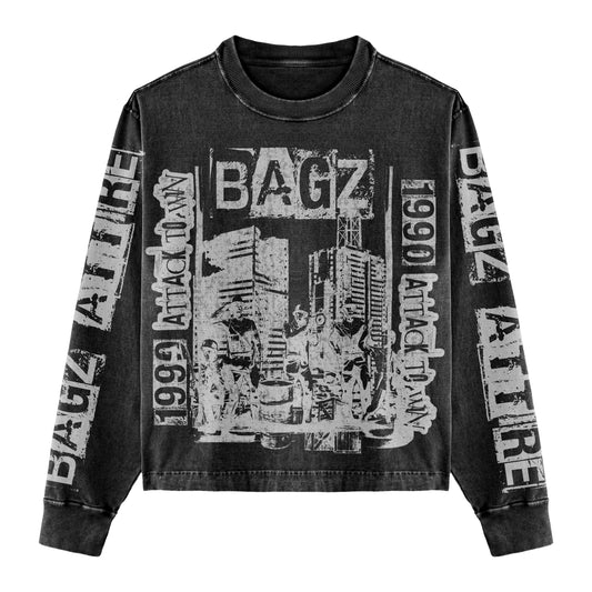 ACID WASH LONG SLEEVE (BLACK)